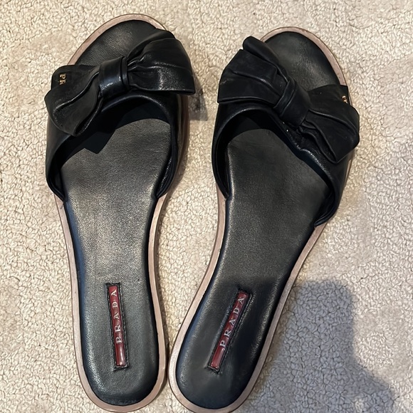 Black Prada slides size 40.5 - Picture 2 of 8